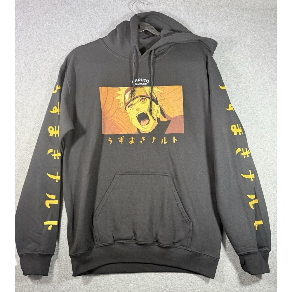 Naruto Shippuden Hoodie Size S Black Graphic Pullover